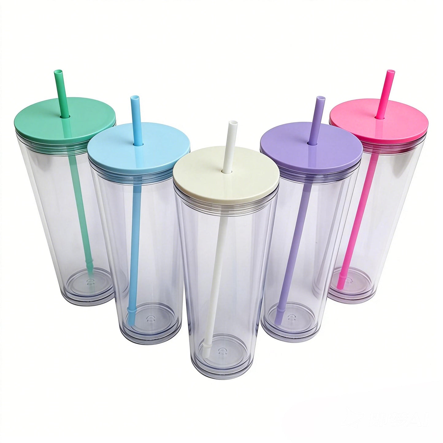 24 Ounce Acrylic Snow Globe Tumbler